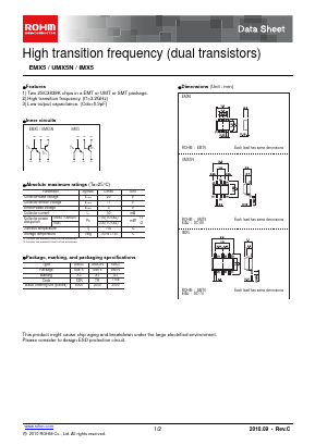 EMX5T2R Datasheet PDF ROHM Semiconductor