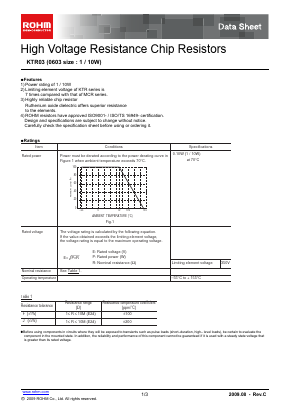 KTR03EZP Datasheet PDF ROHM Semiconductor