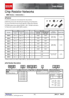 MNR02MA0PF105 Datasheet PDF ROHM Semiconductor