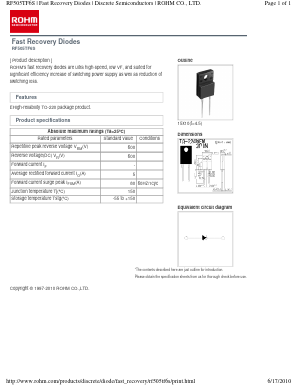 RF505TF6S Datasheet PDF ROHM Semiconductor