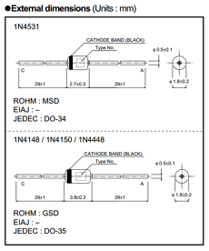 1N4448 Datasheet PDF ROHM Semiconductor