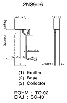 2N3906T93 Datasheet PDF ROHM Semiconductor
