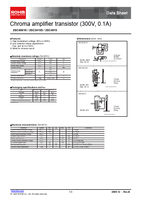 2SC4015 Datasheet PDF ROHM Semiconductor