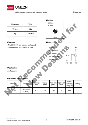UML2NTR Datasheet PDF ROHM Semiconductor