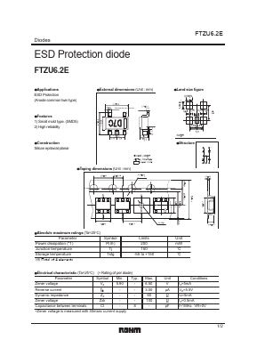 FTZU6.2E Datasheet PDF ROHM Semiconductor