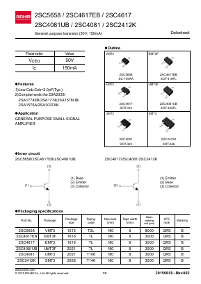 2SC5658T2L Datasheet PDF ROHM Semiconductor