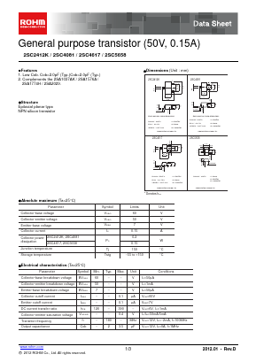 2SC5658 Datasheet PDF ROHM Semiconductor