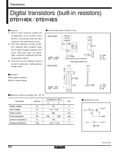 DTD114EKT146 Datasheet PDF ROHM Semiconductor