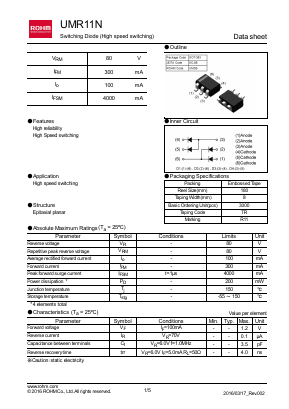 UMR11N Datasheet PDF ROHM Semiconductor