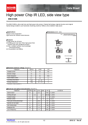 SIM-012SB Datasheet PDF ROHM Semiconductor
