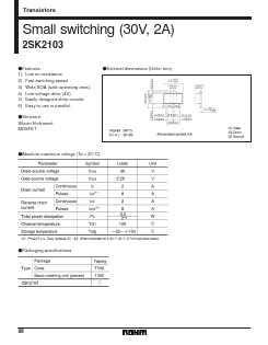 2SK2103 Datasheet PDF ROHM Semiconductor