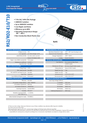 RS2-0505E10AX_ Datasheet PDF RSG Electronic Components GmbH