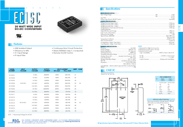 EC1SC13 Datasheet PDF RSG Electronic Components GmbH