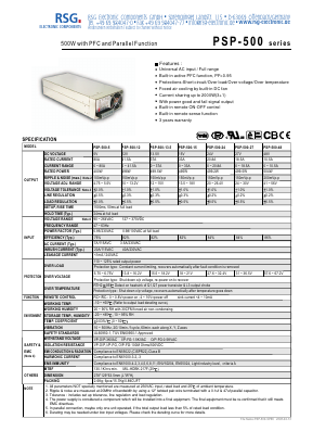 PSP-500 Datasheet PDF RSG Electronic Components GmbH