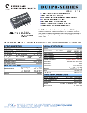 DU1P0-05S05 Datasheet PDF RSG Electronic Components GmbH