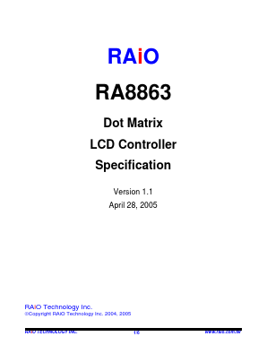 RA8863 Datasheet PDF RAIO
