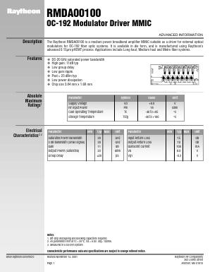RMDA00100 Datasheet PDF Raytheon Company