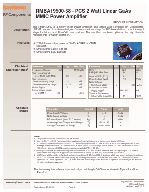 RMBA19500-58 Datasheet PDF Raytheon Company