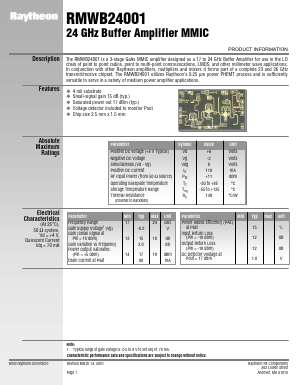 RMWB24001 Datasheet PDF Raytheon Company