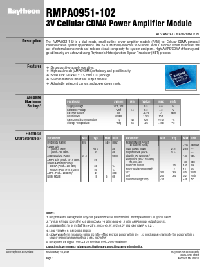 RMPA0951-102 Datasheet PDF Raytheon Company