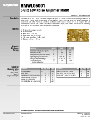 RMWL05001 Datasheet PDF Raytheon Company
