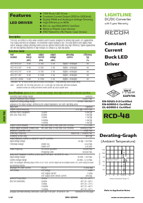 RCD-48-1.00/W Datasheet PDF RECOM Electronic GmbH
