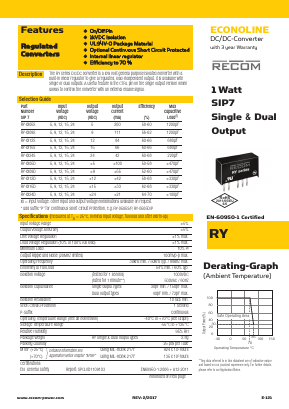 RY-1505DP_17 Datasheet PDF RECOM Electronic GmbH