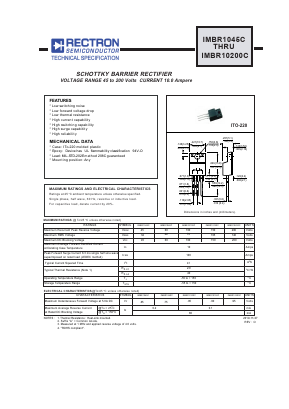 IMBR1045C Datasheet PDF Rectron Semiconductor
