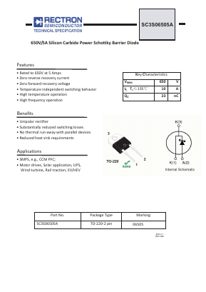 SC3S06505A Datasheet PDF Rectron Semiconductor