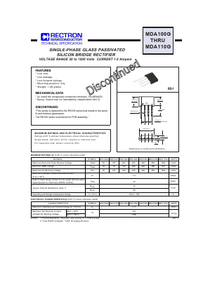 MDA104G Datasheet PDF Rectron Semiconductor