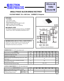 RS2507M Datasheet PDF Rectron Semiconductor