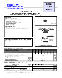 FM505 Datasheet PDF Rectron Semiconductor