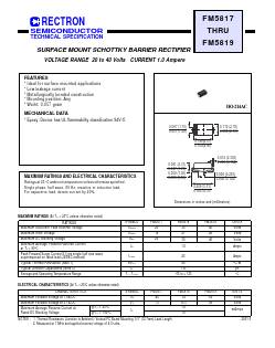 FM5817 Datasheet PDF Rectron Semiconductor