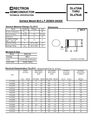 DL4733A Datasheet PDF Rectron Semiconductor