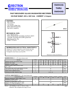 1N4942G Datasheet PDF Rectron Semiconductor