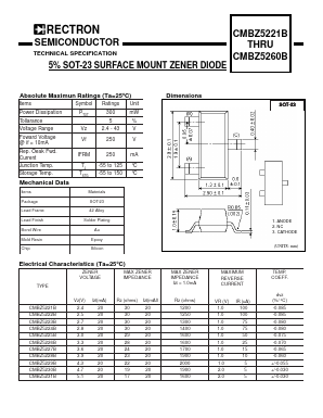 CMBZ5221B Datasheet PDF Rectron Semiconductor