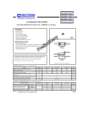 MURS140A Datasheet PDF Rectron Semiconductor