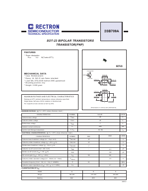 2SB709A Datasheet PDF Rectron Semiconductor