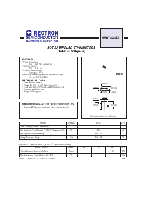 MMBT2222LT1 Datasheet PDF Rectron Semiconductor