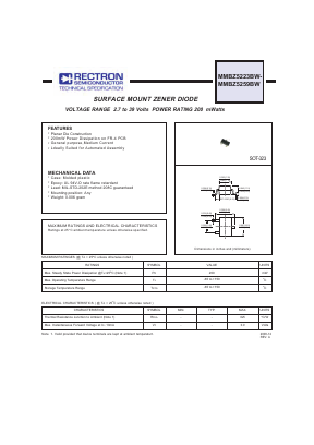 MMBZ5257BW Datasheet PDF Rectron Semiconductor
