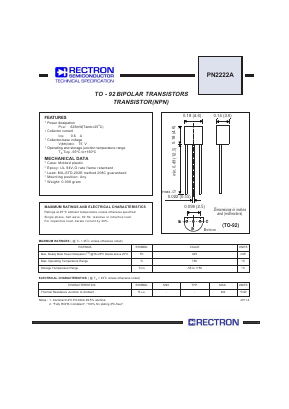 PN2222A Datasheet PDF Rectron Semiconductor