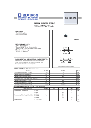 SD106WS Datasheet PDF Rectron Semiconductor