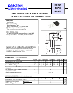 RS802 Datasheet PDF Rectron Semiconductor