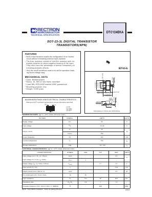 DTC124EKA Datasheet PDF Rectron Semiconductor
