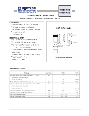 1SMB5953B Datasheet PDF Rectron Semiconductor