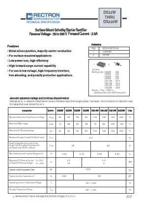 DS212W Datasheet PDF Rectron Semiconductor