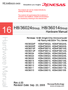 HD64F36022G Datasheet PDF Renesas Electronics