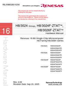 HD6433024F Datasheet PDF Renesas Electronics
