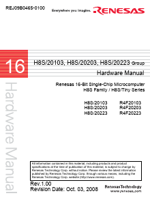 H8S/20223 Datasheet PDF Renesas Electronics