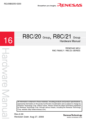 R5F2121CJFP Datasheet PDF Renesas Electronics